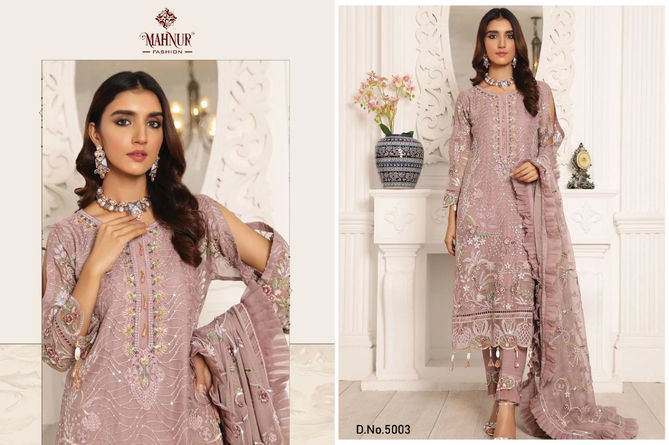 MAHNUR VOL 05 Function Wear Wholesale Georgette Dress Material Catalog